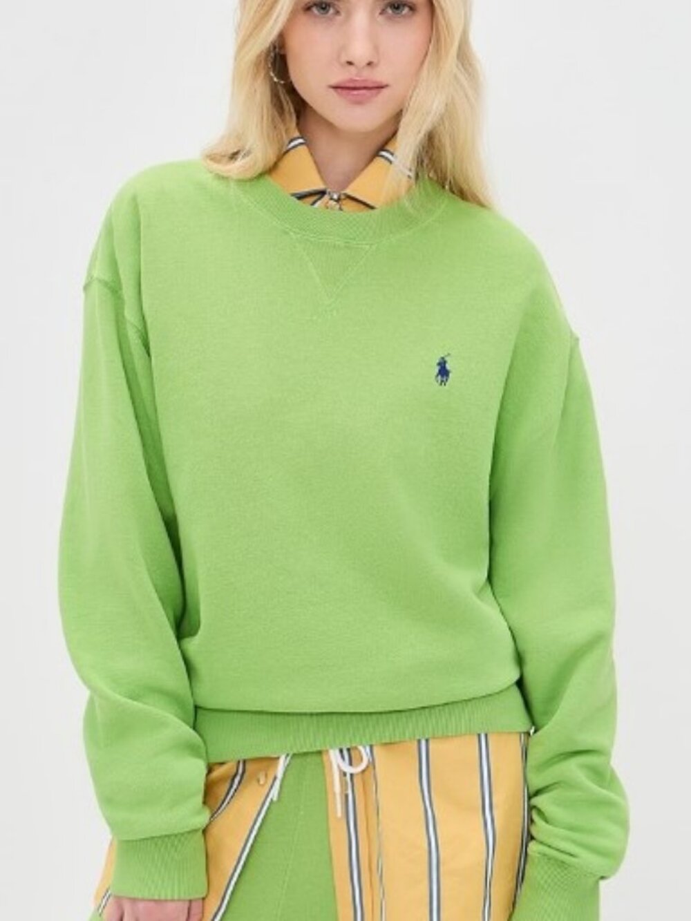 Polo Ralph Lauren Island Fleece Knit Long Sleeve Crew Neck Sweater